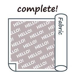 生地にデザインが転写されます